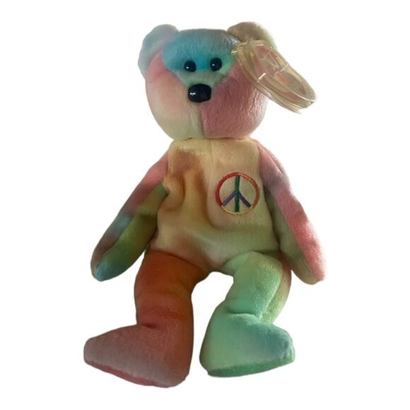 TY Beanie Baby Peace The Bear - Picture 1 of 4
